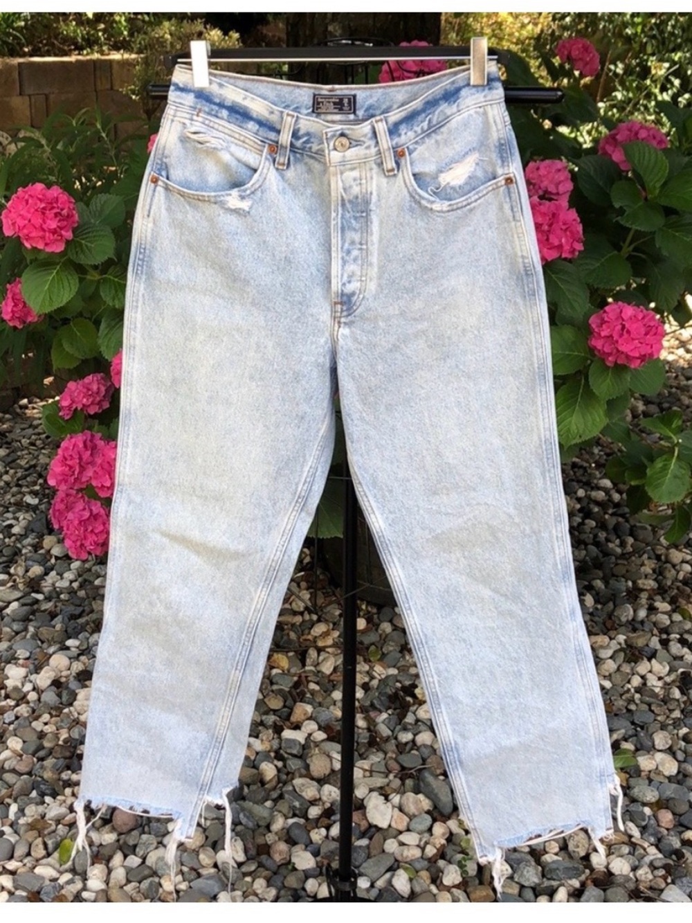 Abercrombie & Fitch Light Wash Wide Leg Jeans